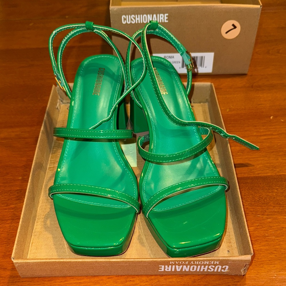 Women's Green Strappy Sandals